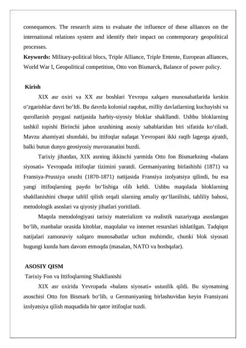 Harbiy-siyosiy bloklarning tashkil topishi 2