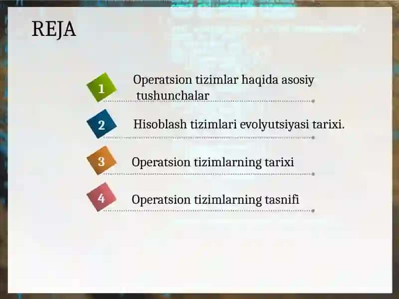 Operatsion Tizimlar 2