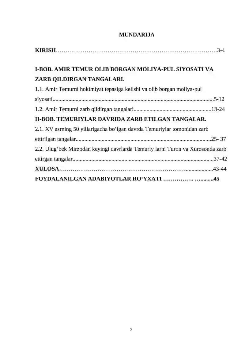 "Amir Temur davlatida zarb etilgan tangalar" 2
