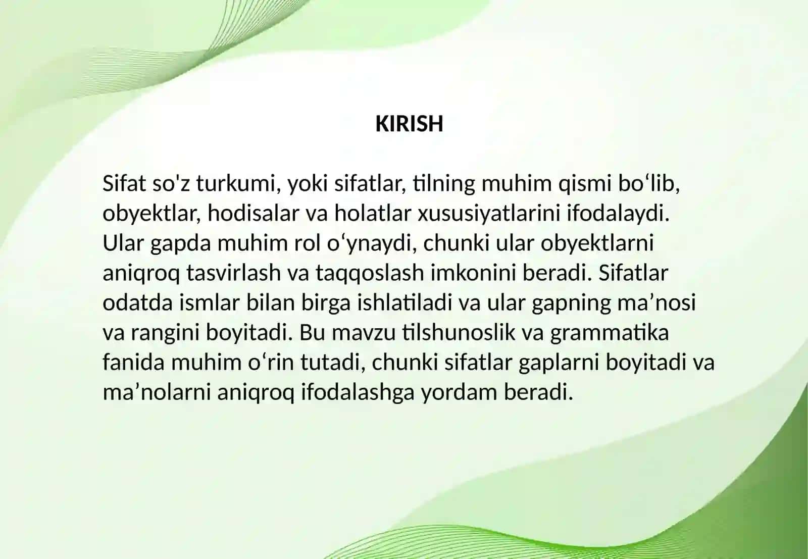 Sifatlar 2