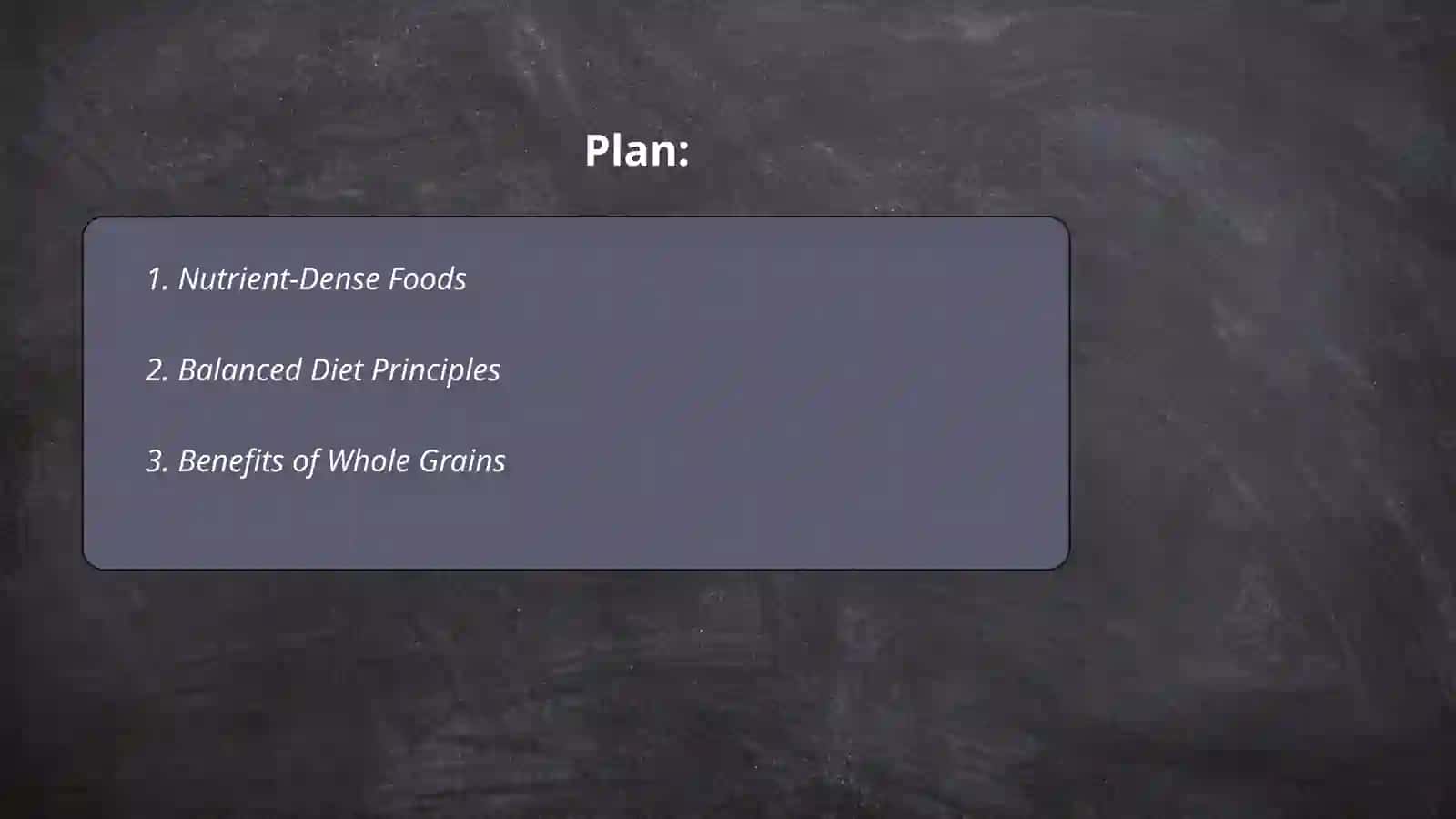 Plan: Nutrient-Dense Foods 2