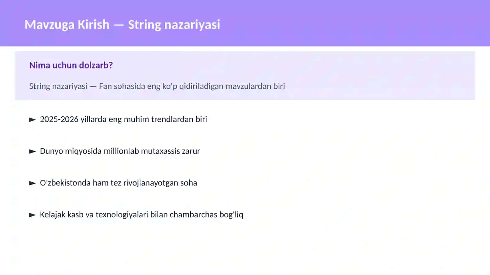 String nazariyasi 2