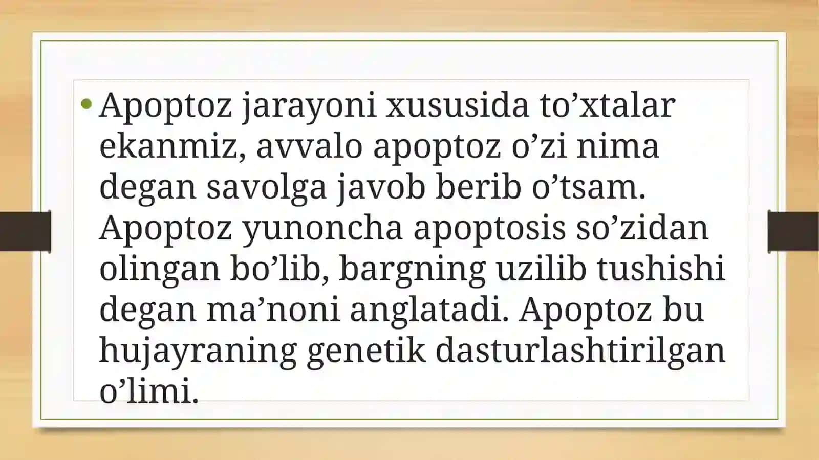 Apoptoz haqida 2
