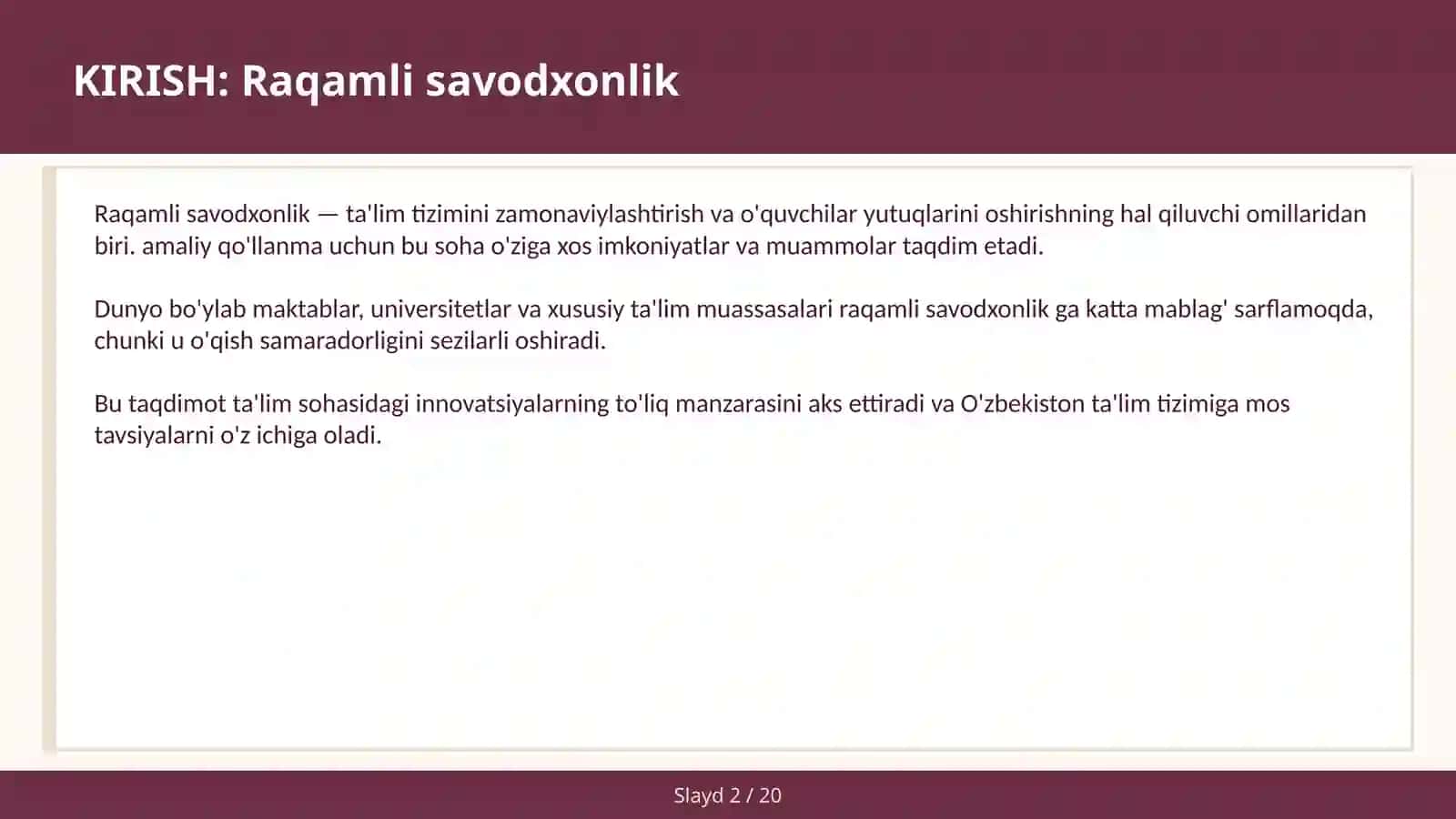 Raqamli savodxonlik 2