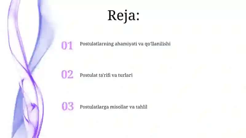 Postulatlar 2
