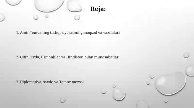 Amir Temurning tashqi siyosati 2