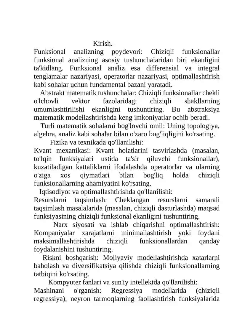 Chiziqli funksionallar 2