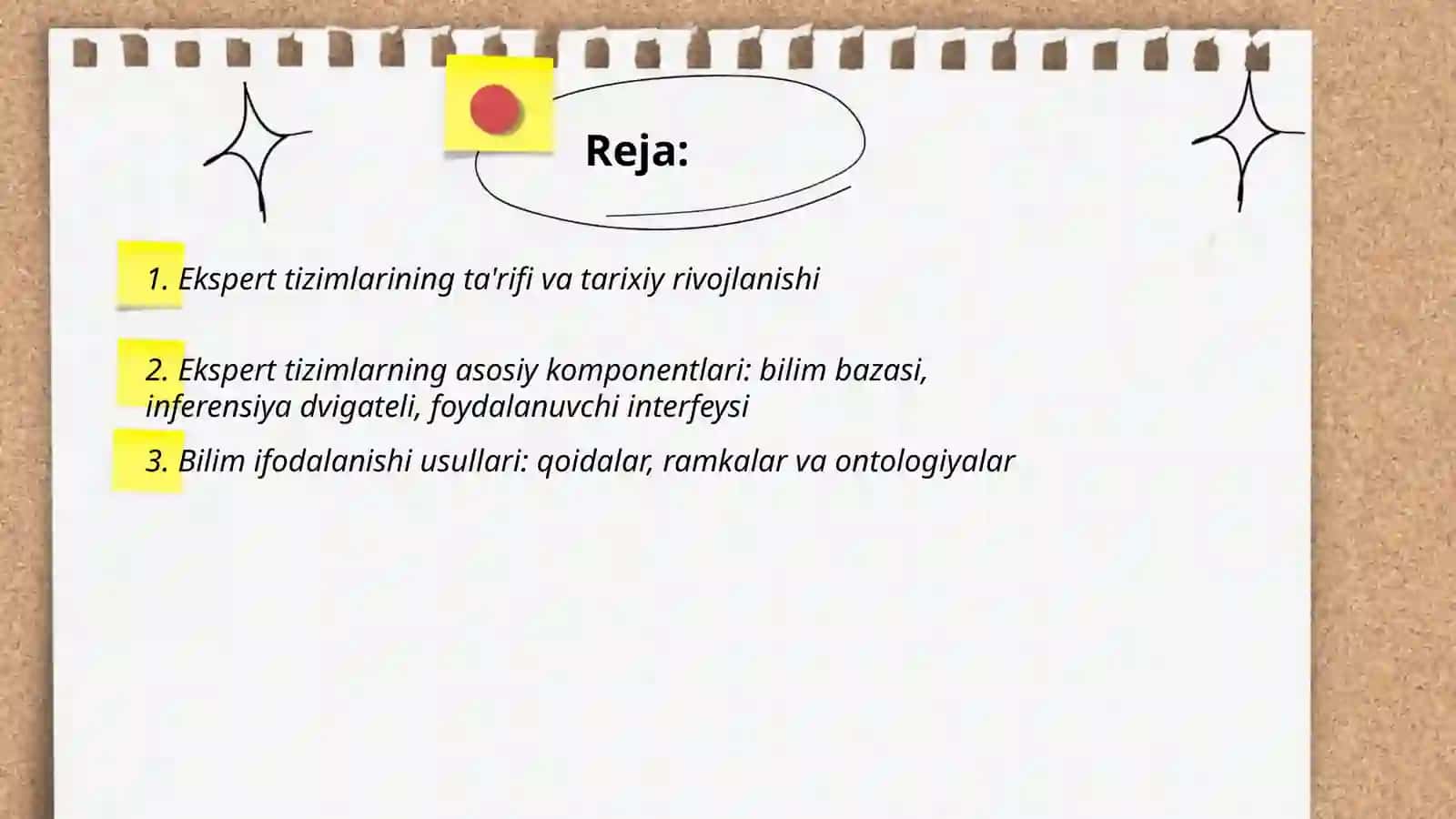Ekspert tizimlari 2