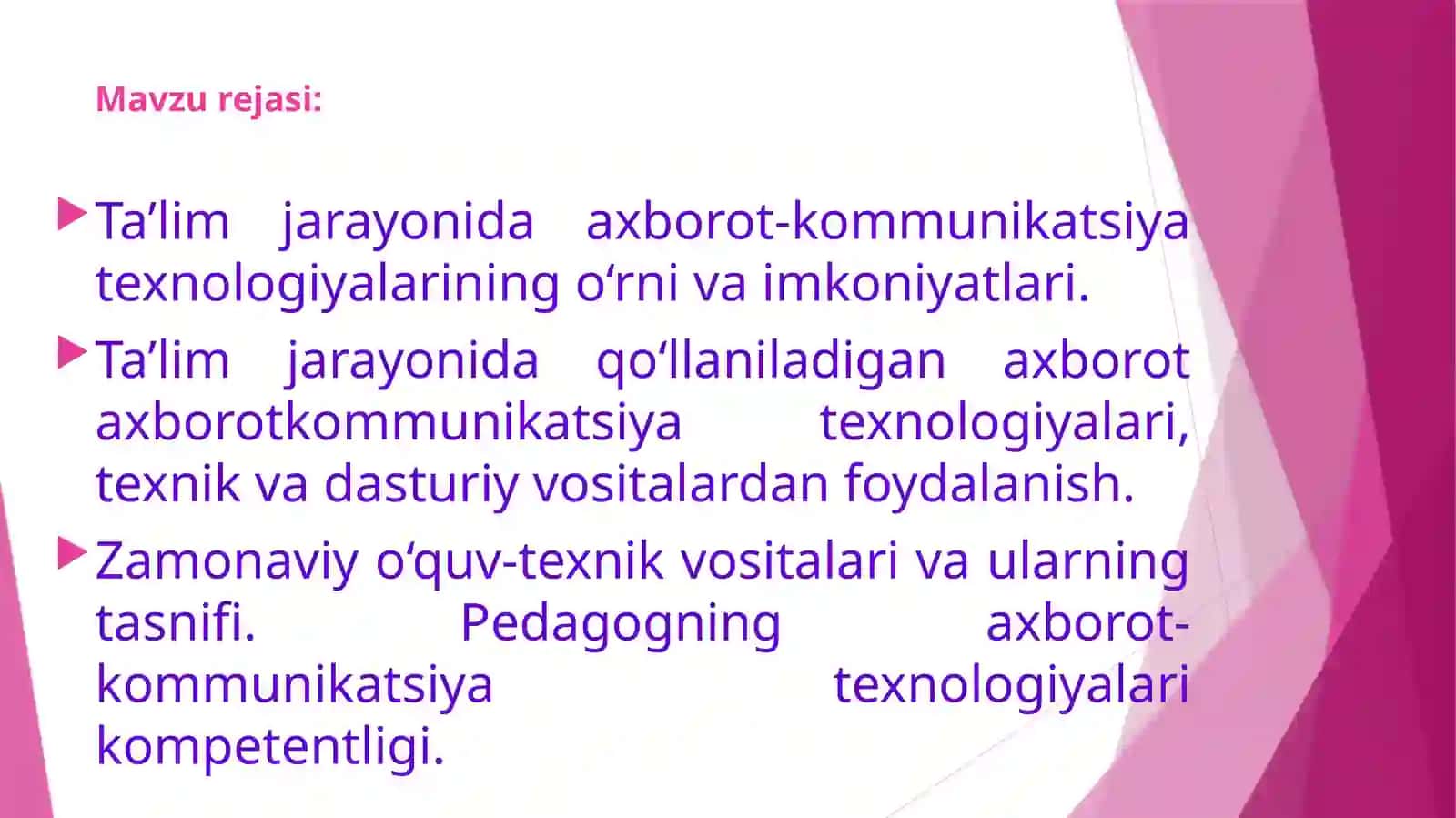 TA’LIM JARAYONIDA AXBOROT- KOMMUNIKATSIYA TEXNOLOGIYALARINING O‘RNI VA IMKONIYATLARI 2