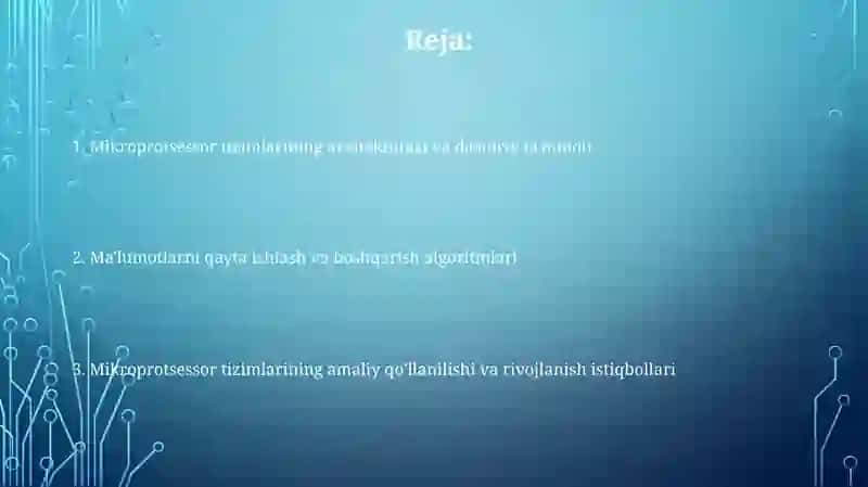 Mikroprotsessor tizimlari 2
