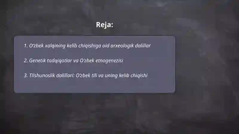 Oʻzbek xalqining kelib chiqishi toʻgʻrisida ilmiy konibsensiya qarashlari 2