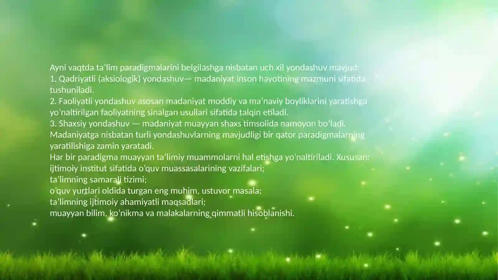 Ta’lim paradigmalari 2