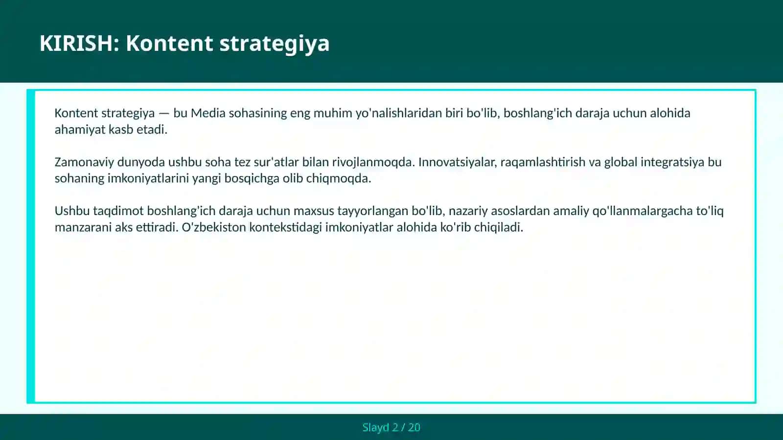 Kontent strategiya 2