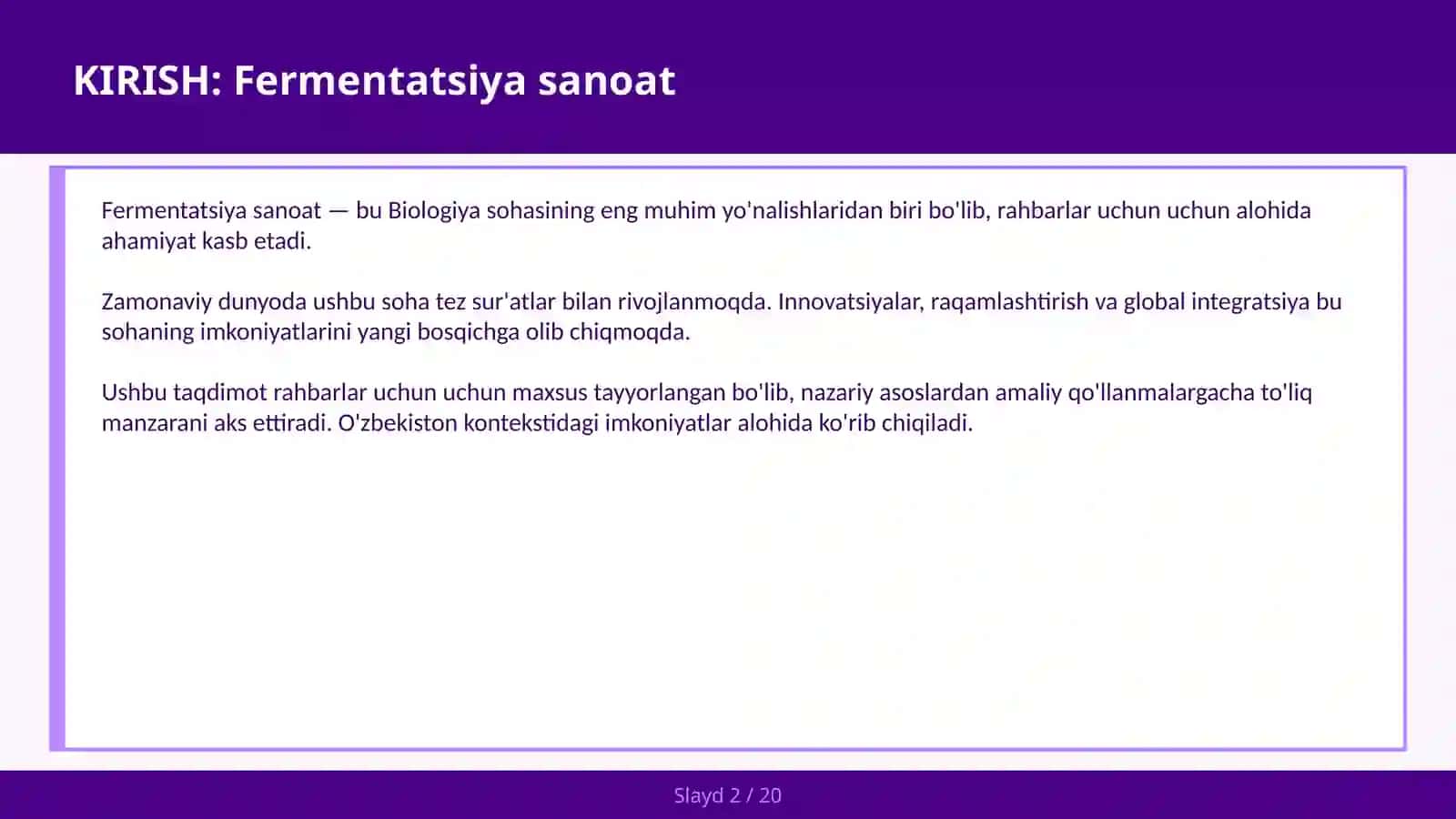 Fermentatsiya sanoat 2