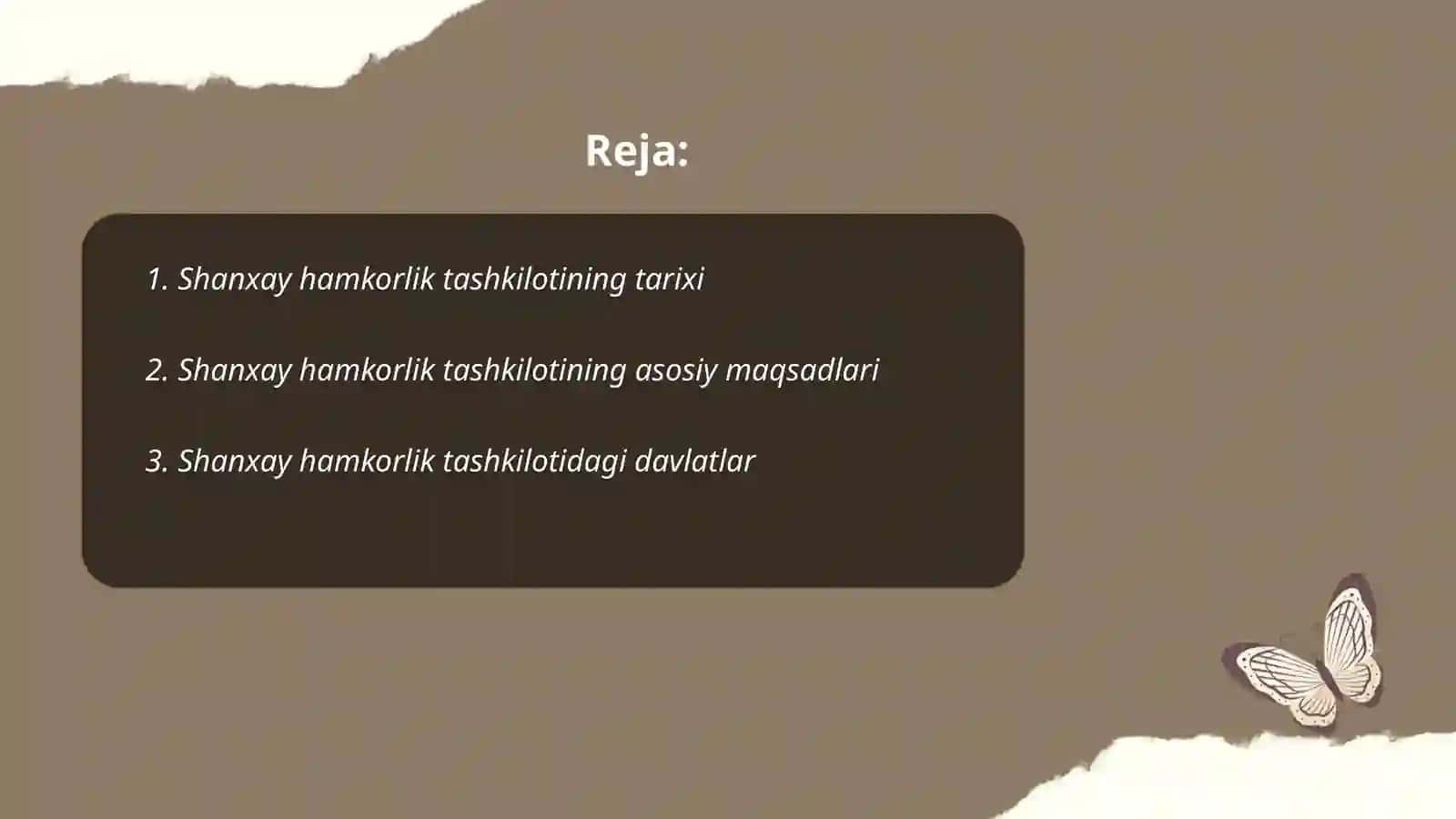 Shanxay hamkorlik tashkilotining tarixi 2