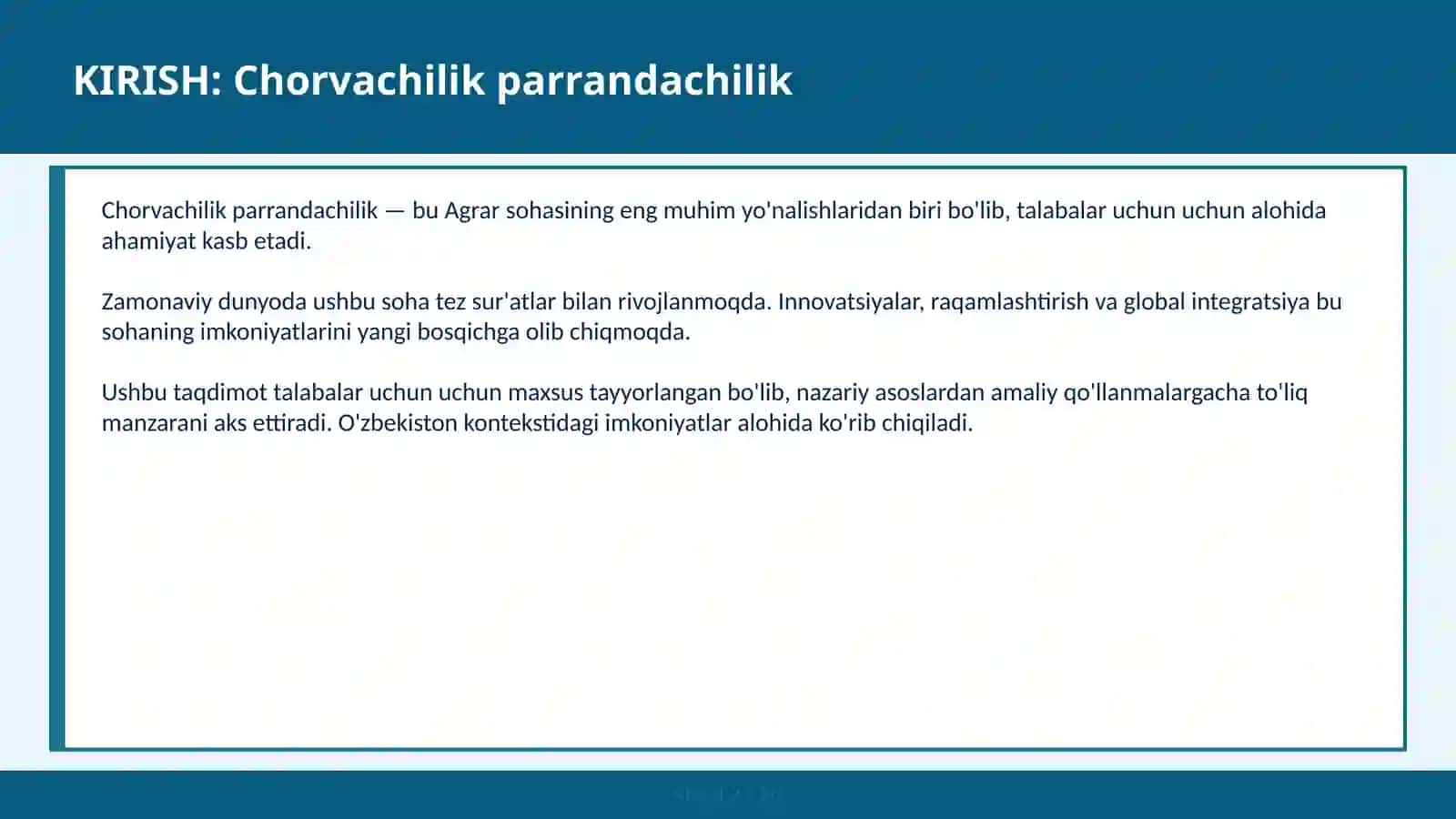 CHORVACHILIK PARRANDACHILIK 2