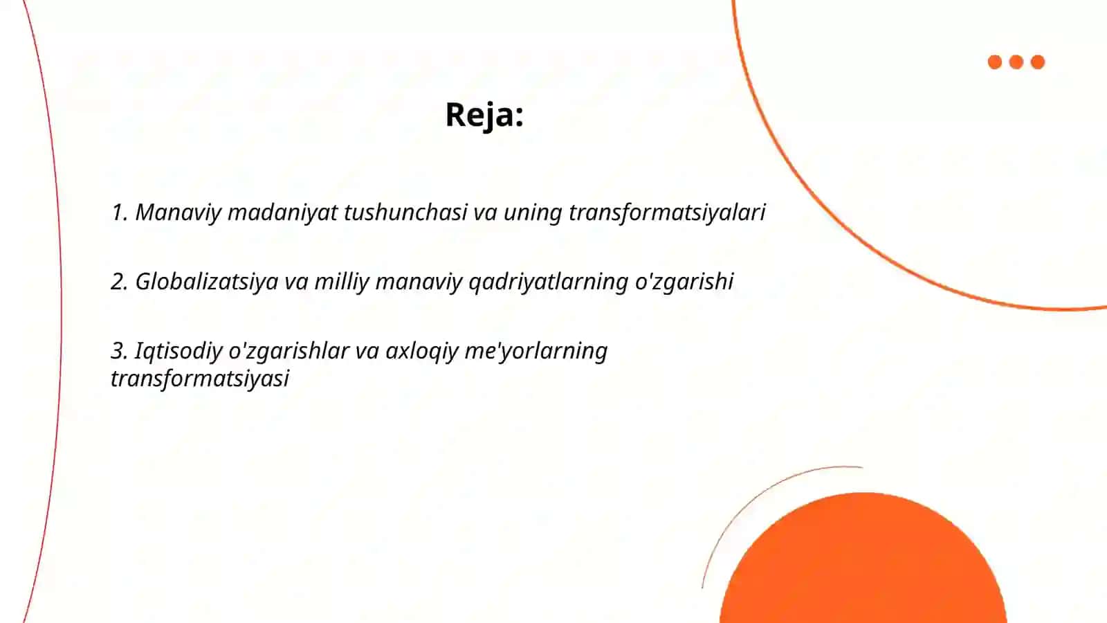 Manaviy madaniyatdagi transformatsiyalar 2