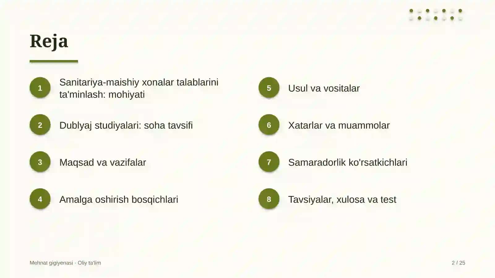 Sanitariya-maishiy xonalar talablarini ta'minlash 2