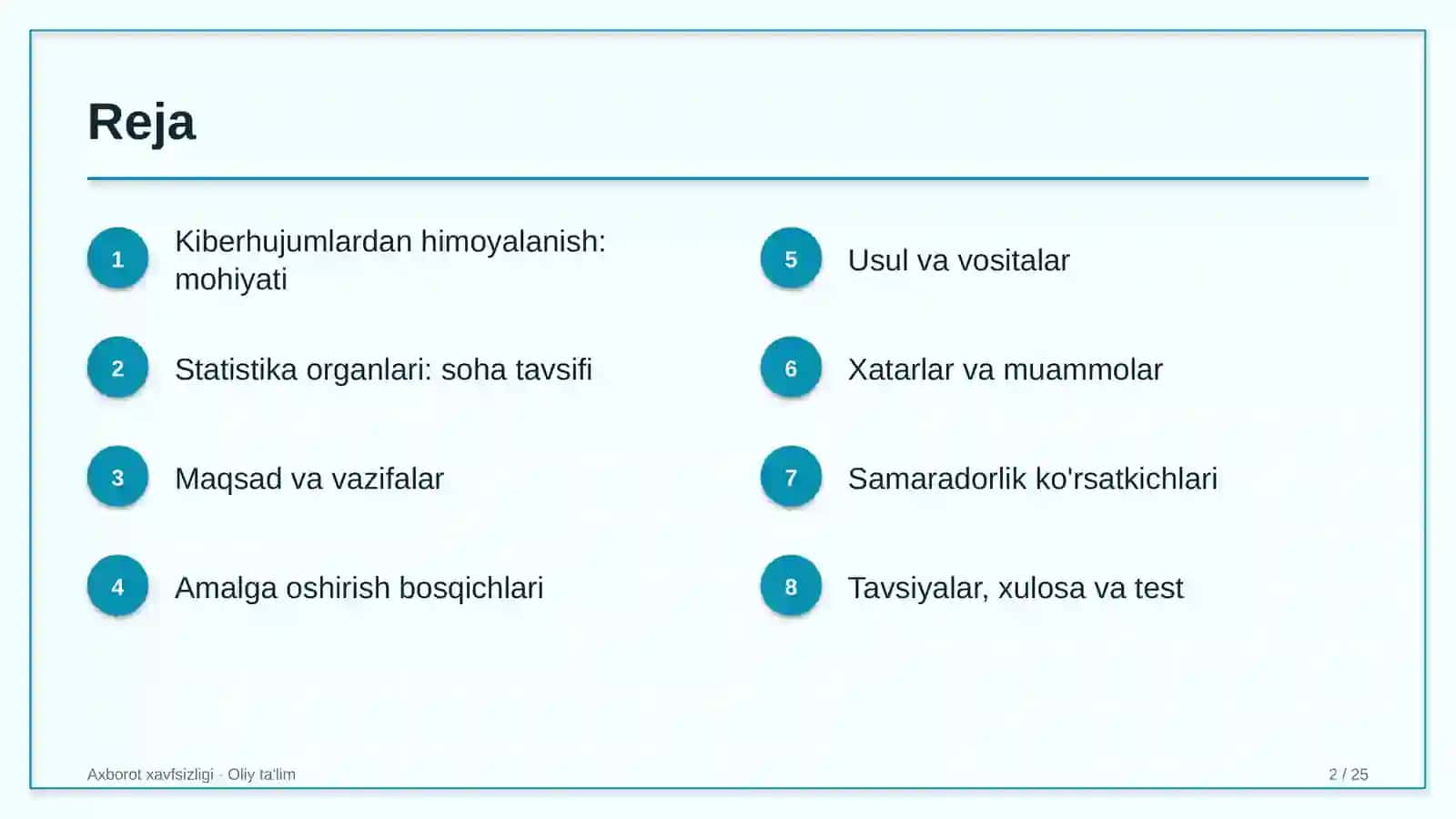 Statistika organlarida kiberhujumlardan himoyalanish 2