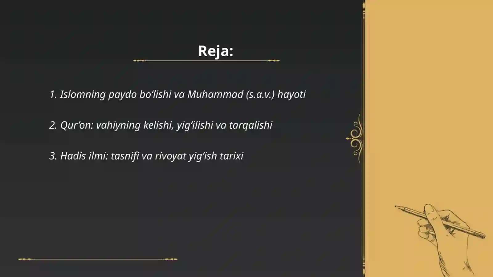 Islom dini tarixi va madaniyati 2