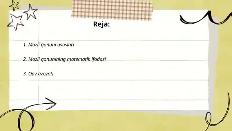 Mozli qonuni, oje effekti 2