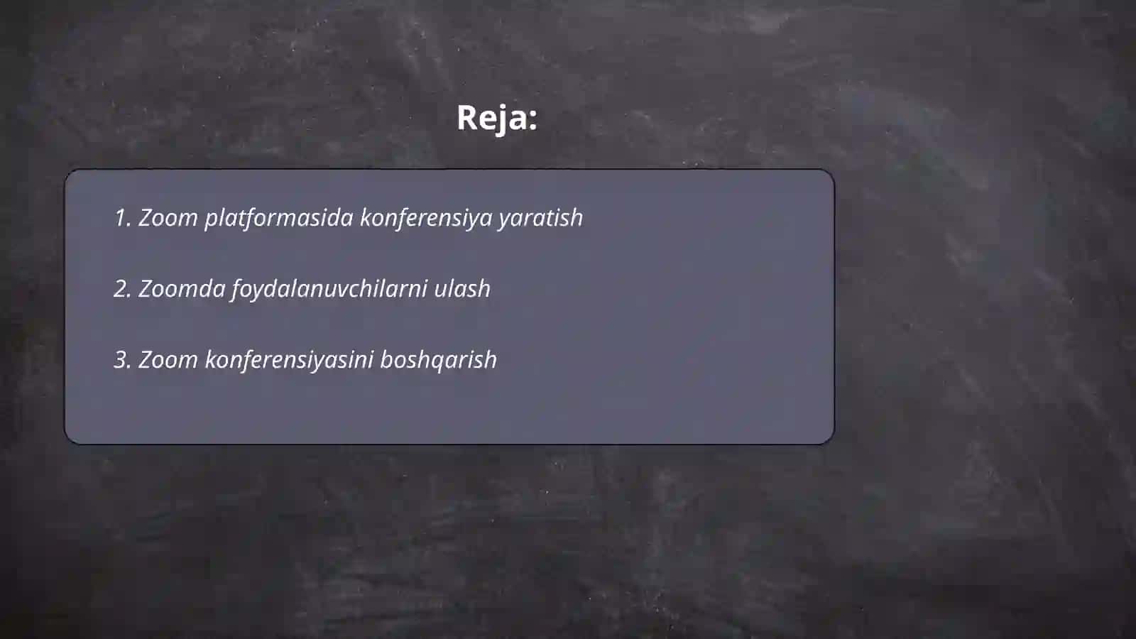 Zoom platformasida konferensiya yaratish 2