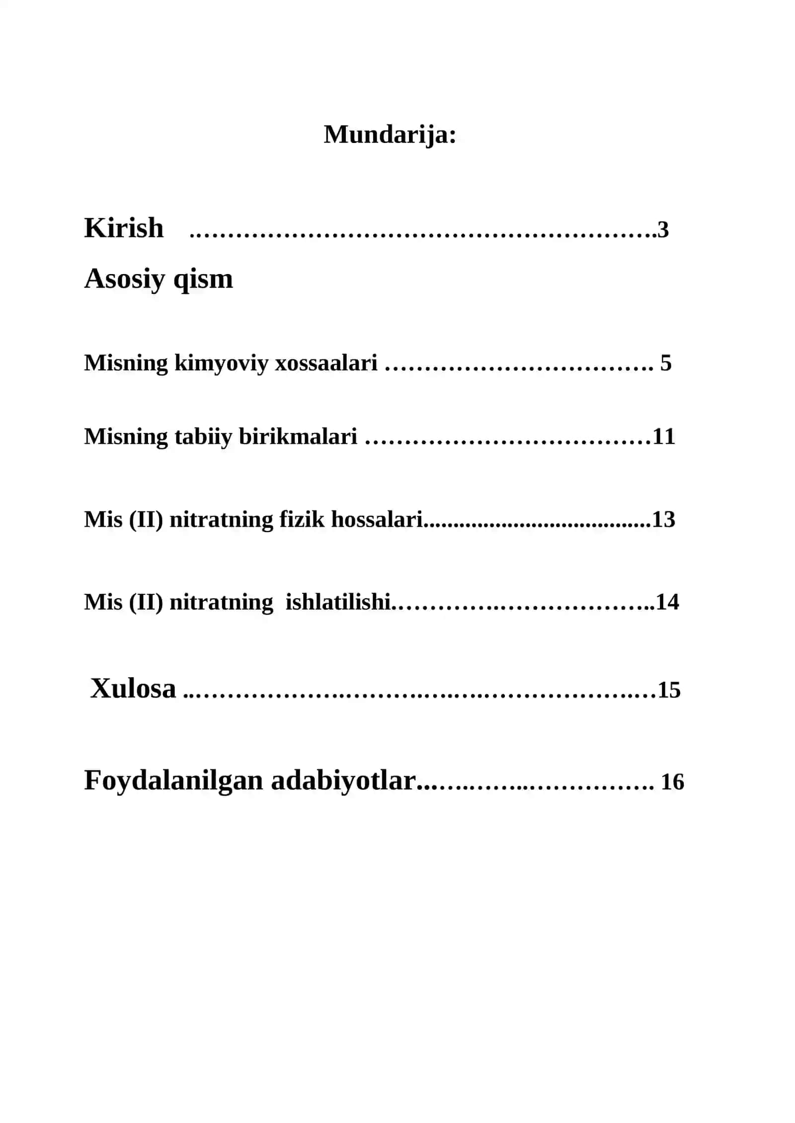 MIS (II) nitratning olinishi va xossalari 2