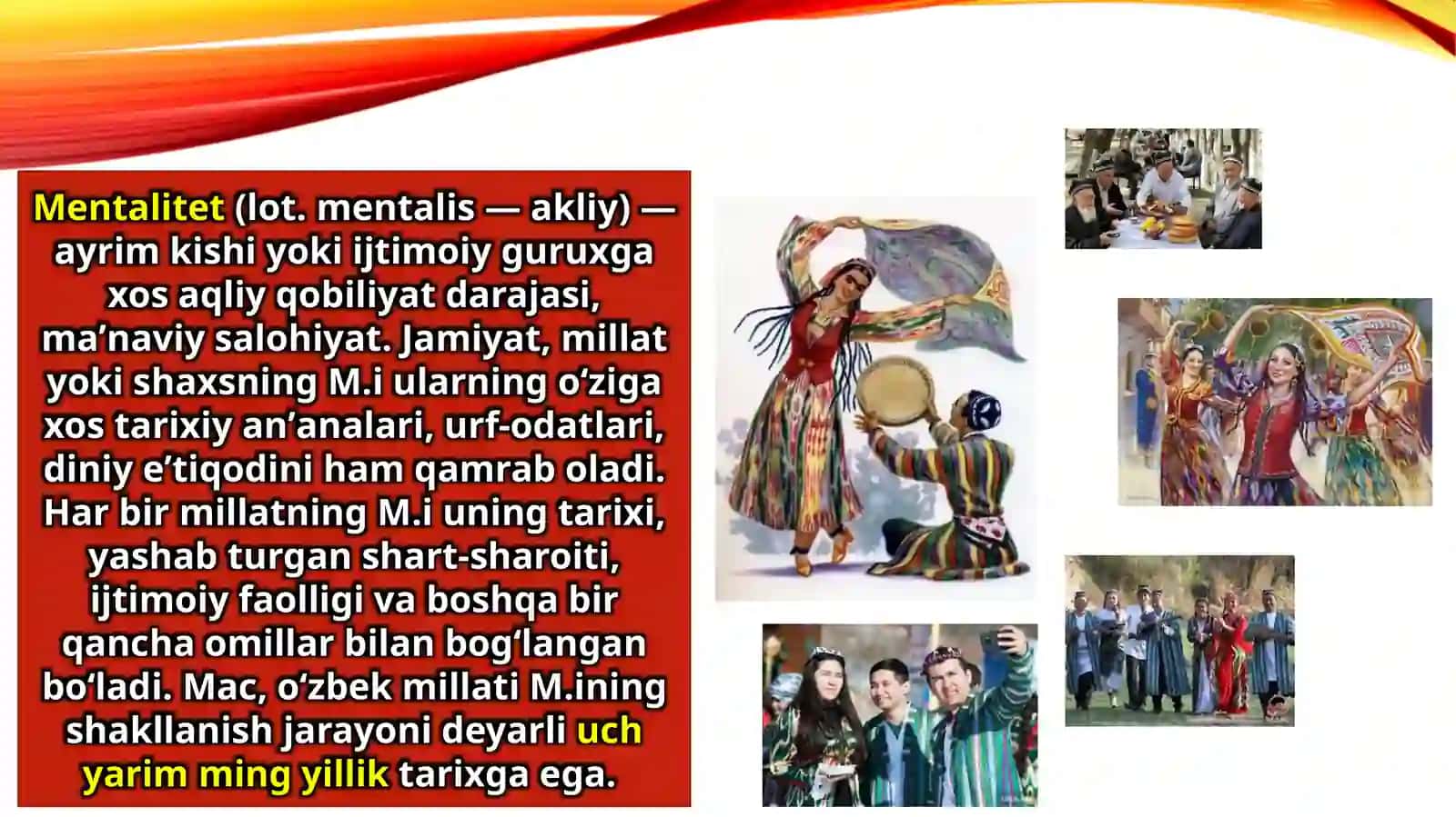 O`ZBEK MILLIY MENTALITETI VA UNING O’ZIGA XOS XUSUSIYATLARI 2