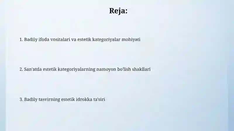 Estetik kategoriyalar adabiyotda 2