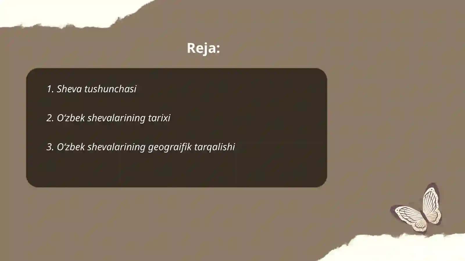 Oʻzbek shevalarining tasnifi 2