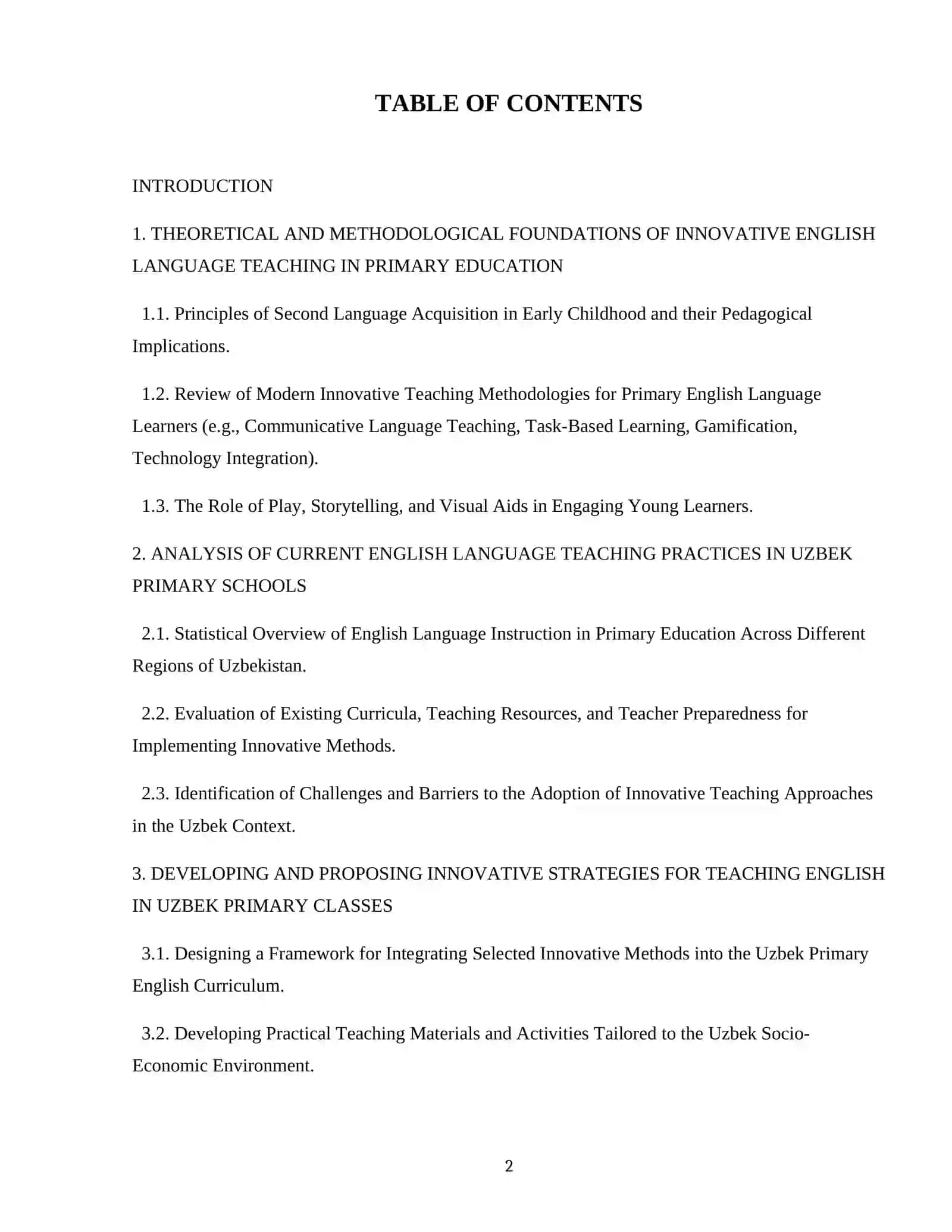 Innovative methods of teaching English in Primary classes. 2