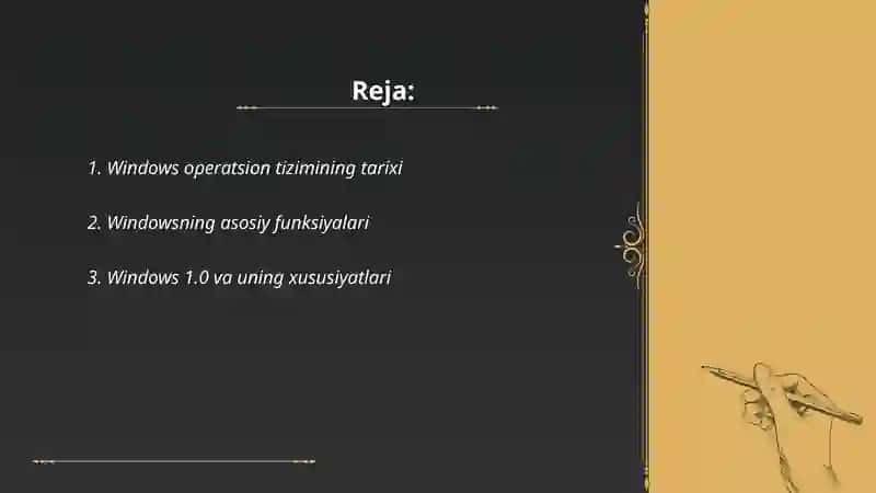 Windows operatsion tizmi 2