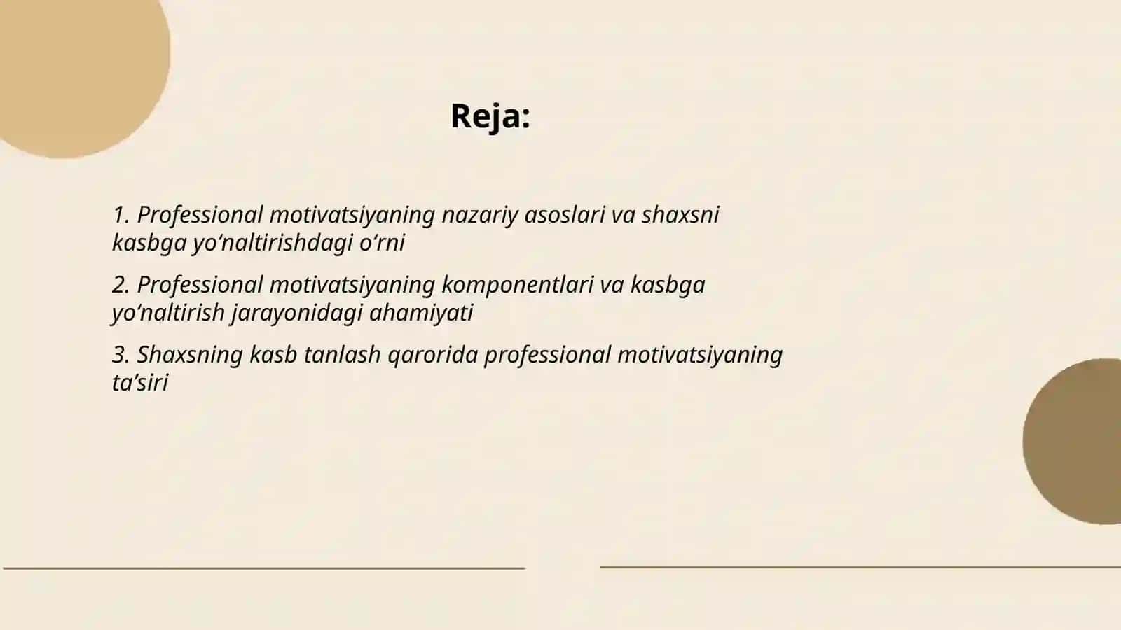 Professional motivatsiyaning urni 2