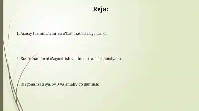 Matritsalar fazosi 2