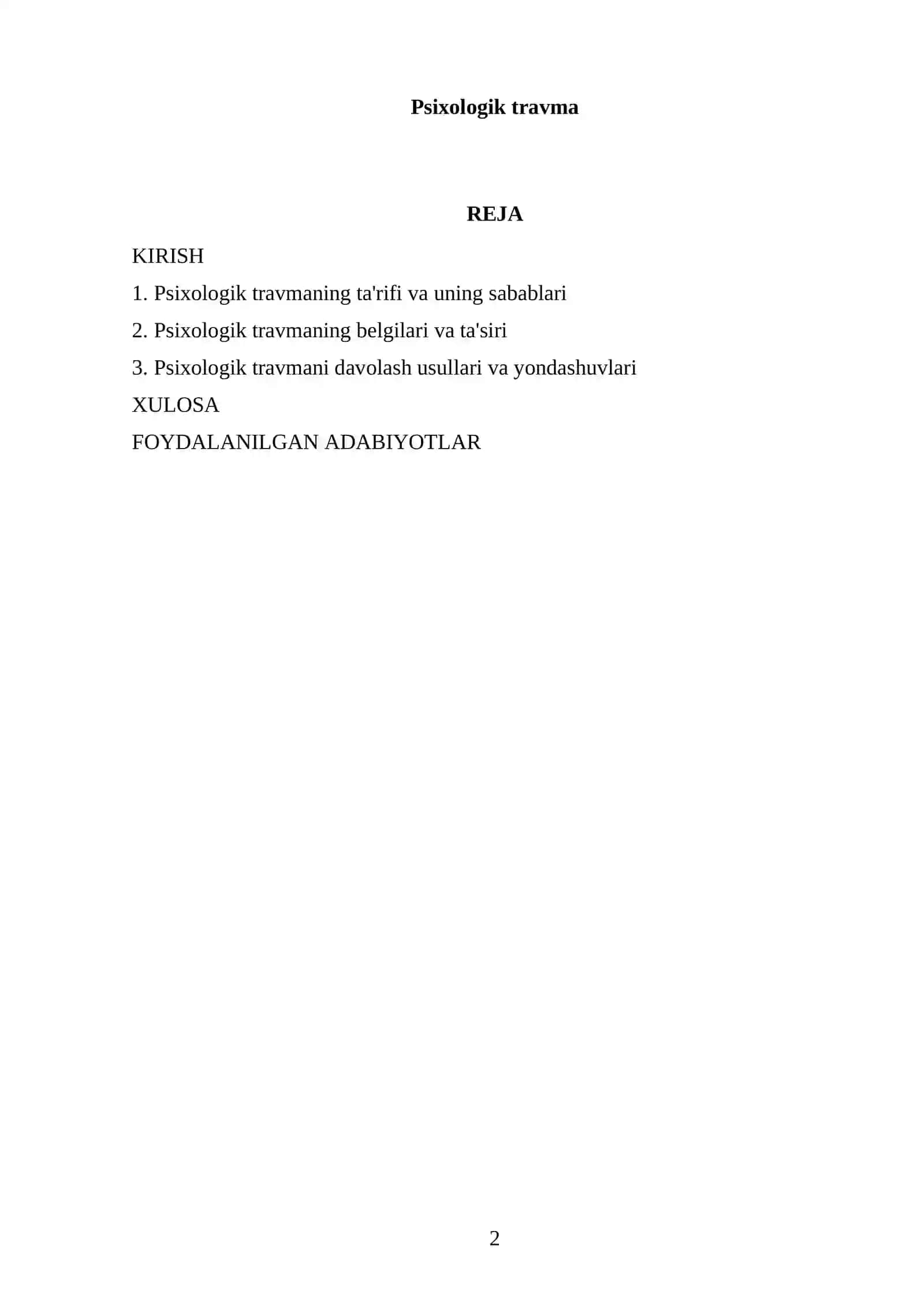 Psixologik travma 2