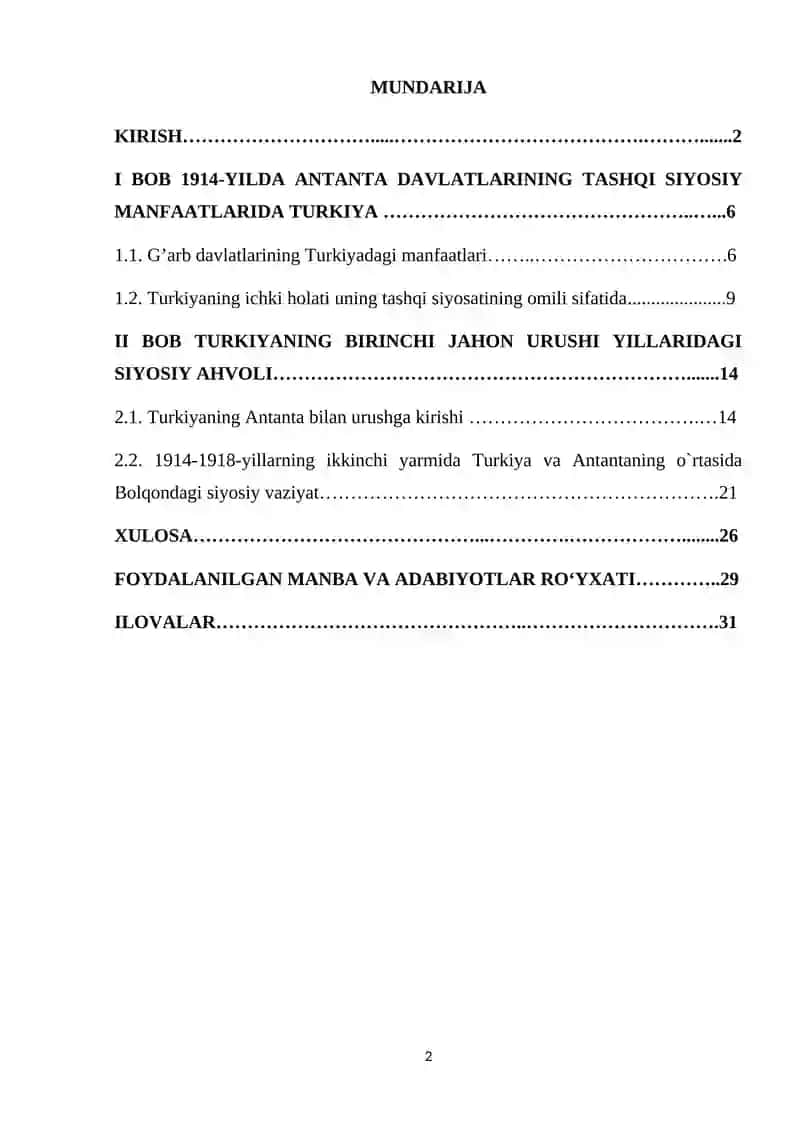 TURKIYA birinchi jahon urushida 2