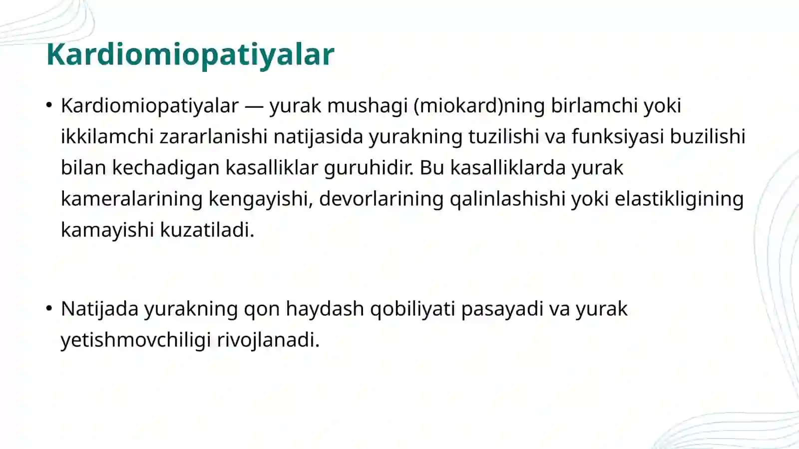 Kardiomiopatiyalar 2