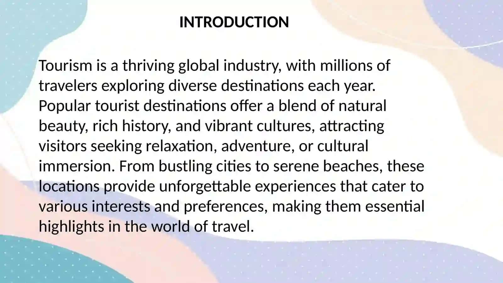 Popular Tourist Destinations 2