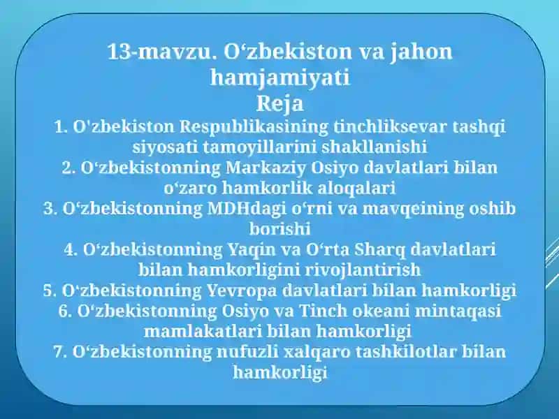 O`zbekistonning eng yangi tarixi 2