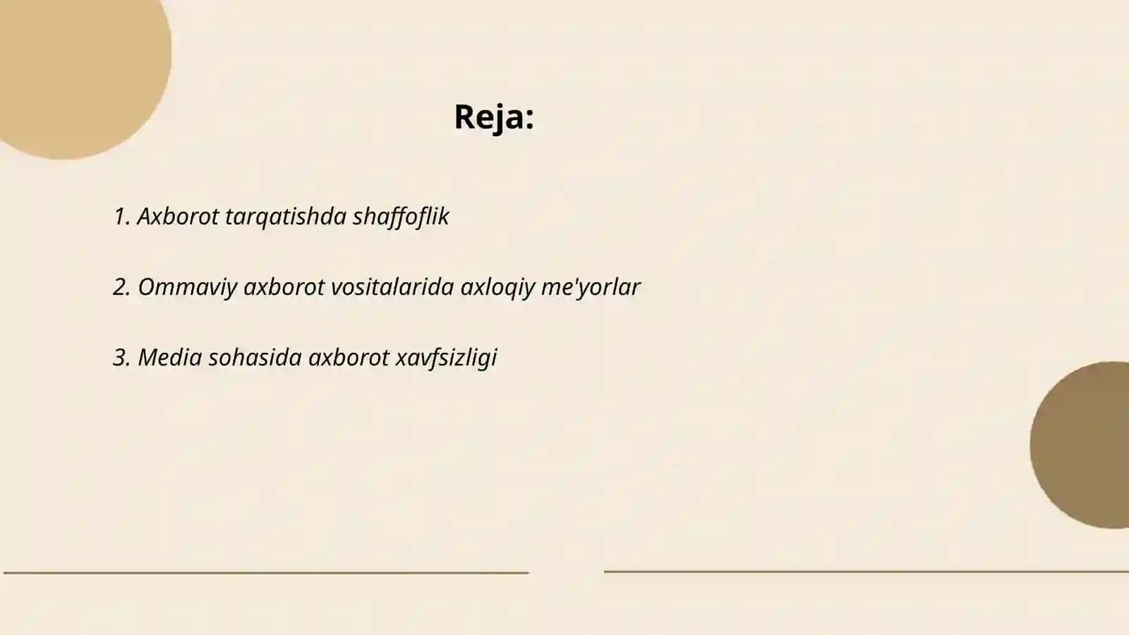 Media maydonda axborot tarqatish madaniyati. Infoetika 2