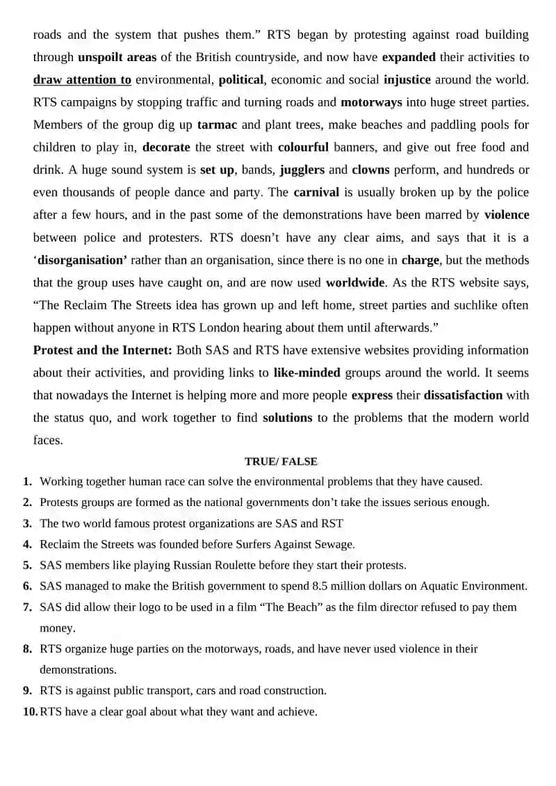 ENVIRONMENTAL PROTEST GROUPS 2