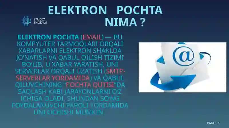 ELEKTRON POCHTA YARATISH VA ISHLATISH 2