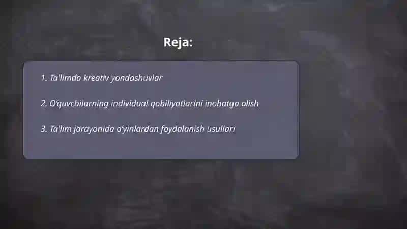 Ta'limda kreativ yondashuvlar 2