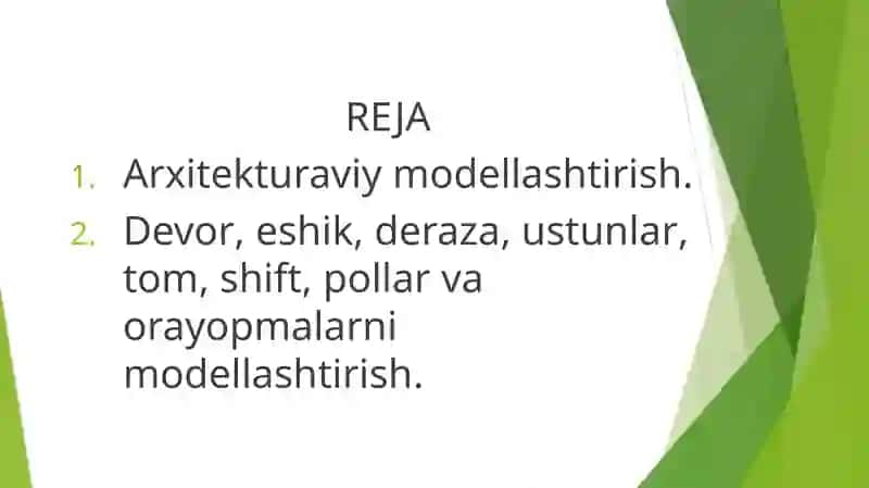 "Arxitekturaviymodellashtirish" 2