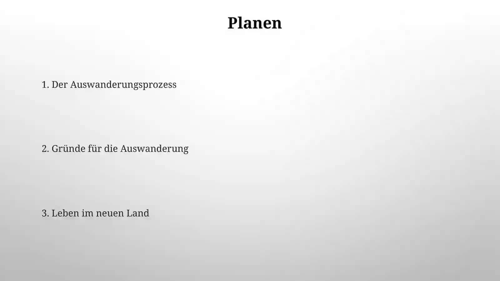 Planen 2