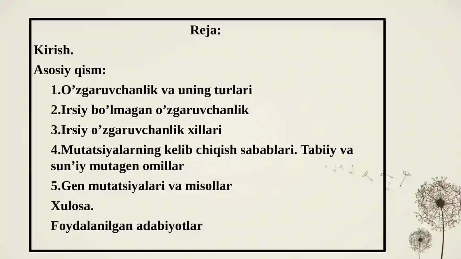 Genetika kurs ishi 2