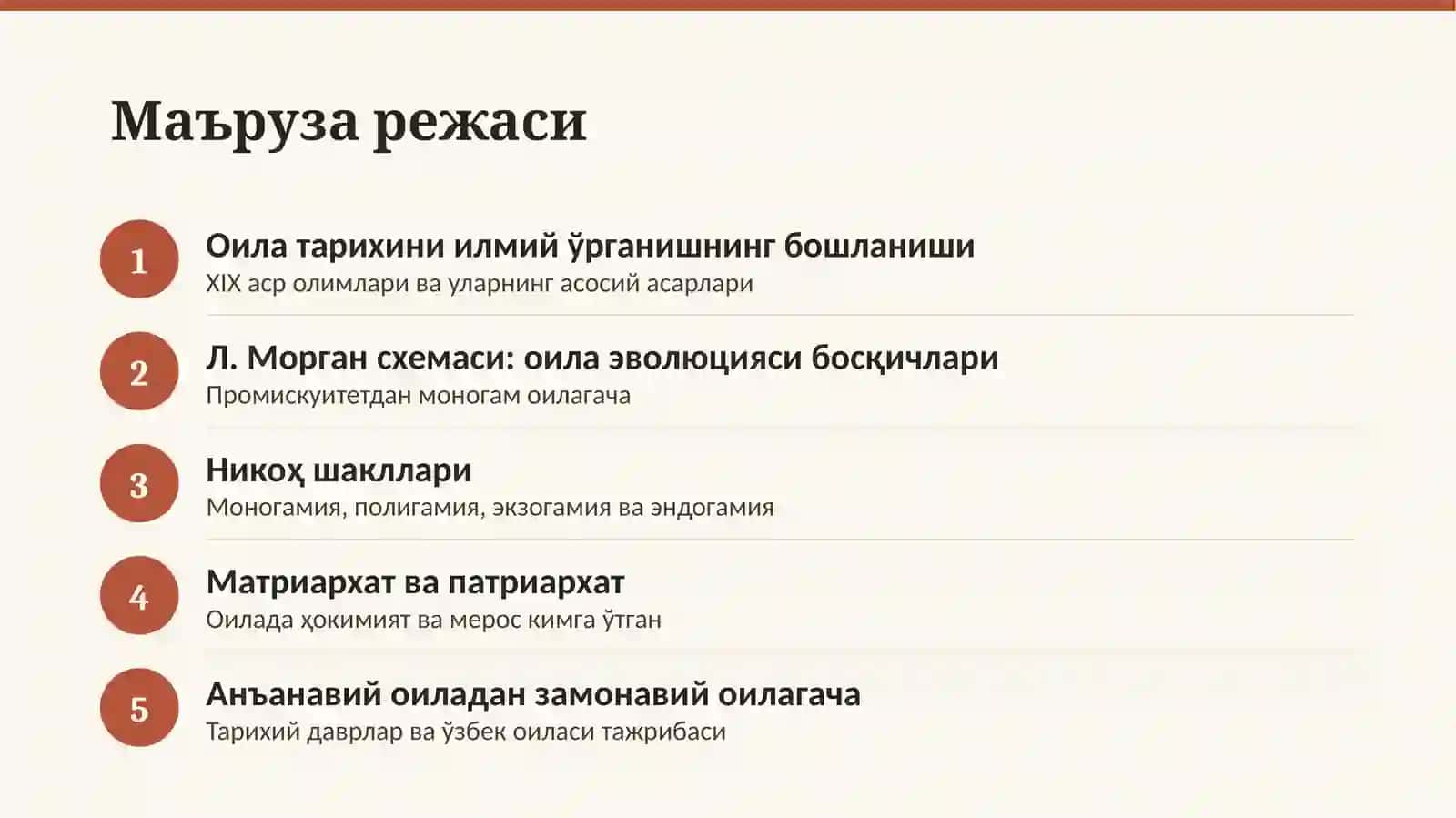 Оила ва никоҳнинг тарихий эволюцияси 2