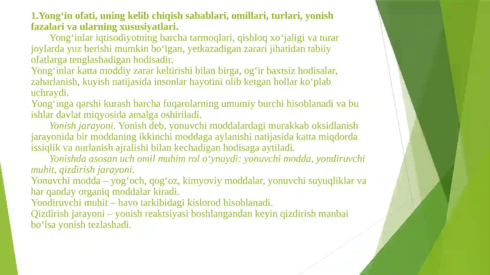 Yong‘in xavfsizligini ta’minlash choralari 2