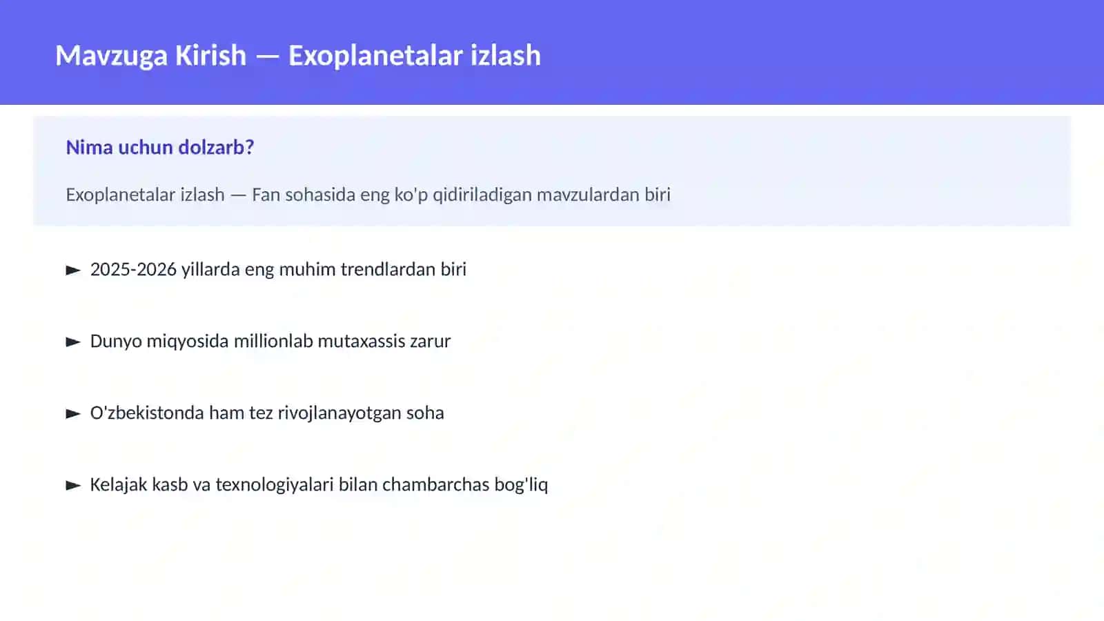 Exoplanetalar izlash 2