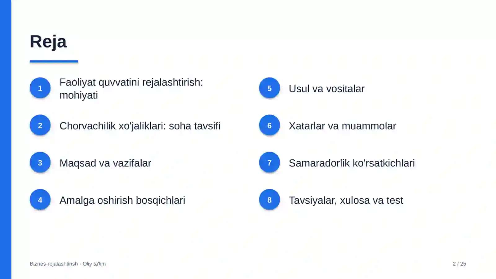 chorvachilik xo'jaliklarida faoliyat quvvatini rejalashtirish 3008 2